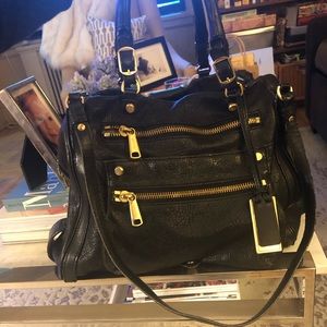 GRYSON black leather tote bag